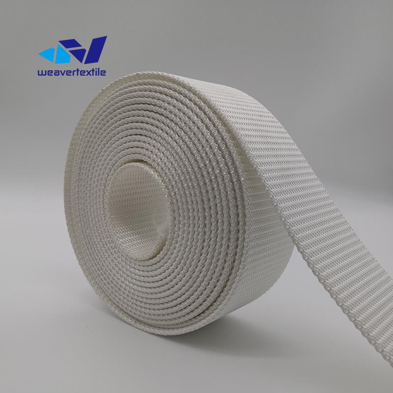 white polyester webbing